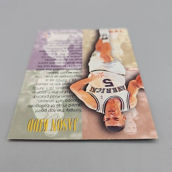 Jason Kidd 1994-95 Fleer First Year Phenom Card #2 of 10 Mavericks Rookie RC - Picture 6 of 6